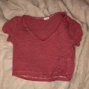 Red and white striped crop top!